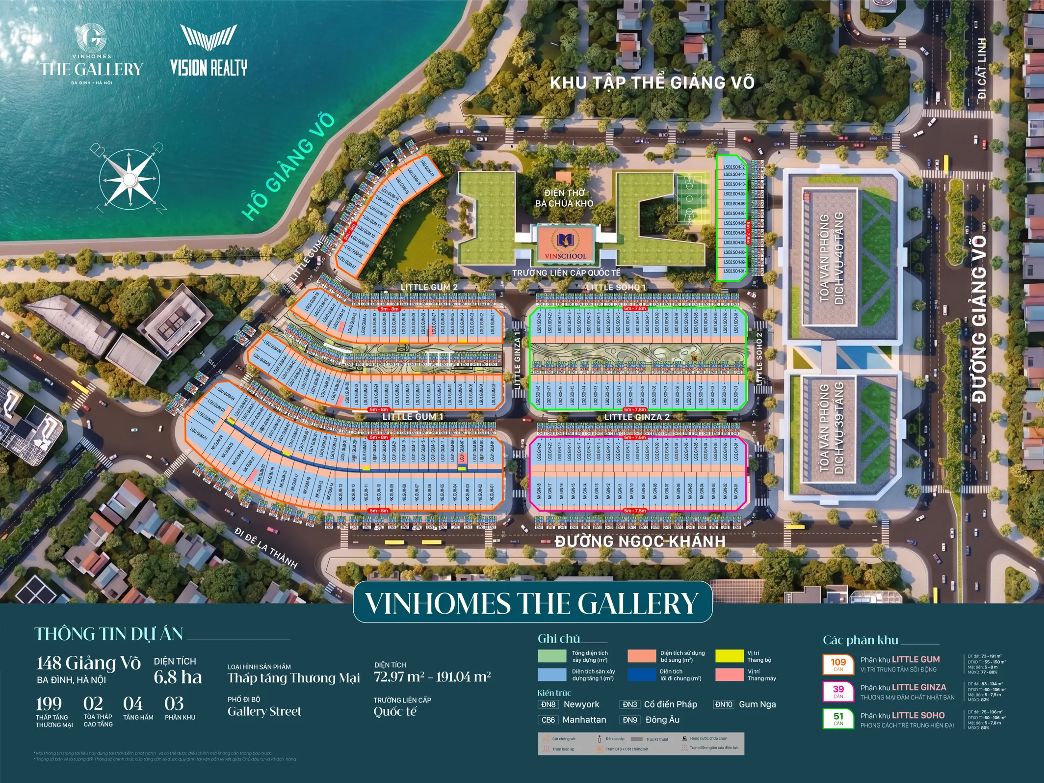 Mặt bằng tổng thể Vinhomes The Gallery